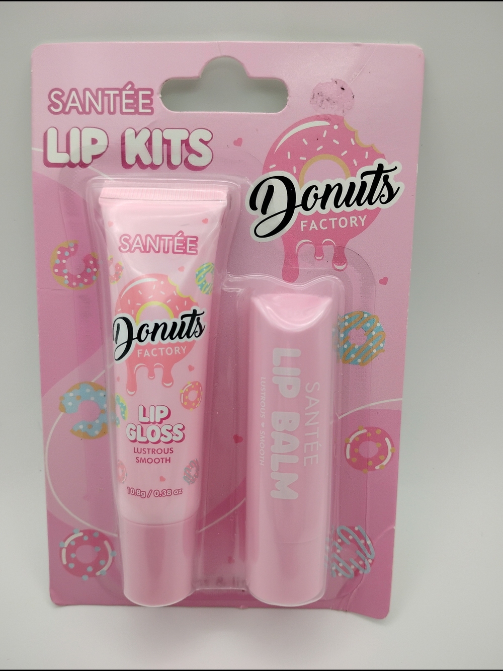 Donuts Factory Pink Lip Kit - Lip Gloss & Lip Balm